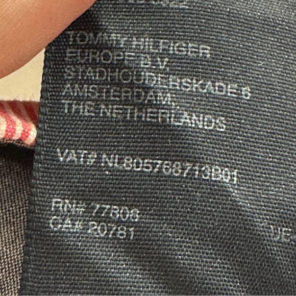 Tommy Hilfiger red/white pants, size 14, cropped, lightweight, spring, casual - Picture 8 of 12